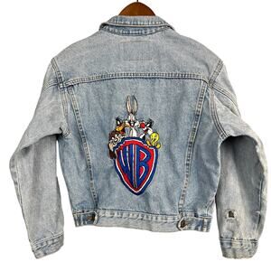 Vintage 90's Acme Denim Jacket WB Looney Tunes Bugs Taz - M